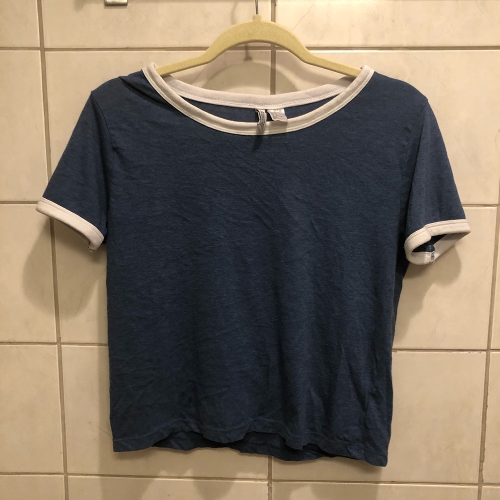 Navy Blue Ringer Tee
